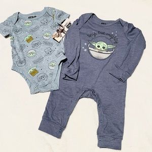 🆕Baby 2PC STAR WARS MANDALORIAN GROGU- TINY BUT MIGHTY Set